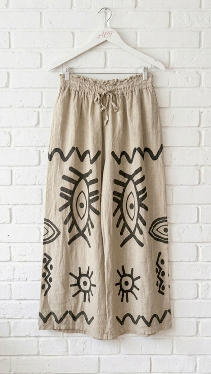Pantalón boho ojo místico