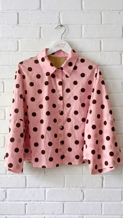 Blusa de topos boxy+3colores