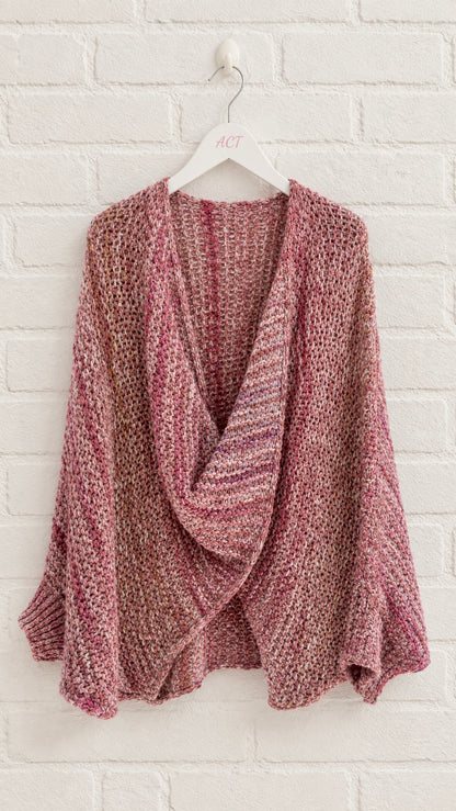 Cárdigan Poncho Jaspeado +4 colores