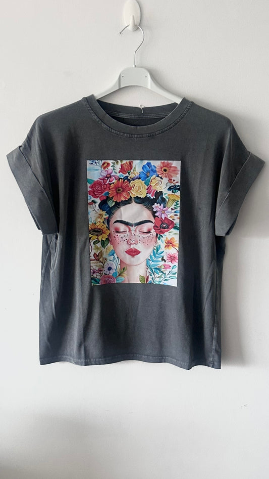 Camiseta Frida floral