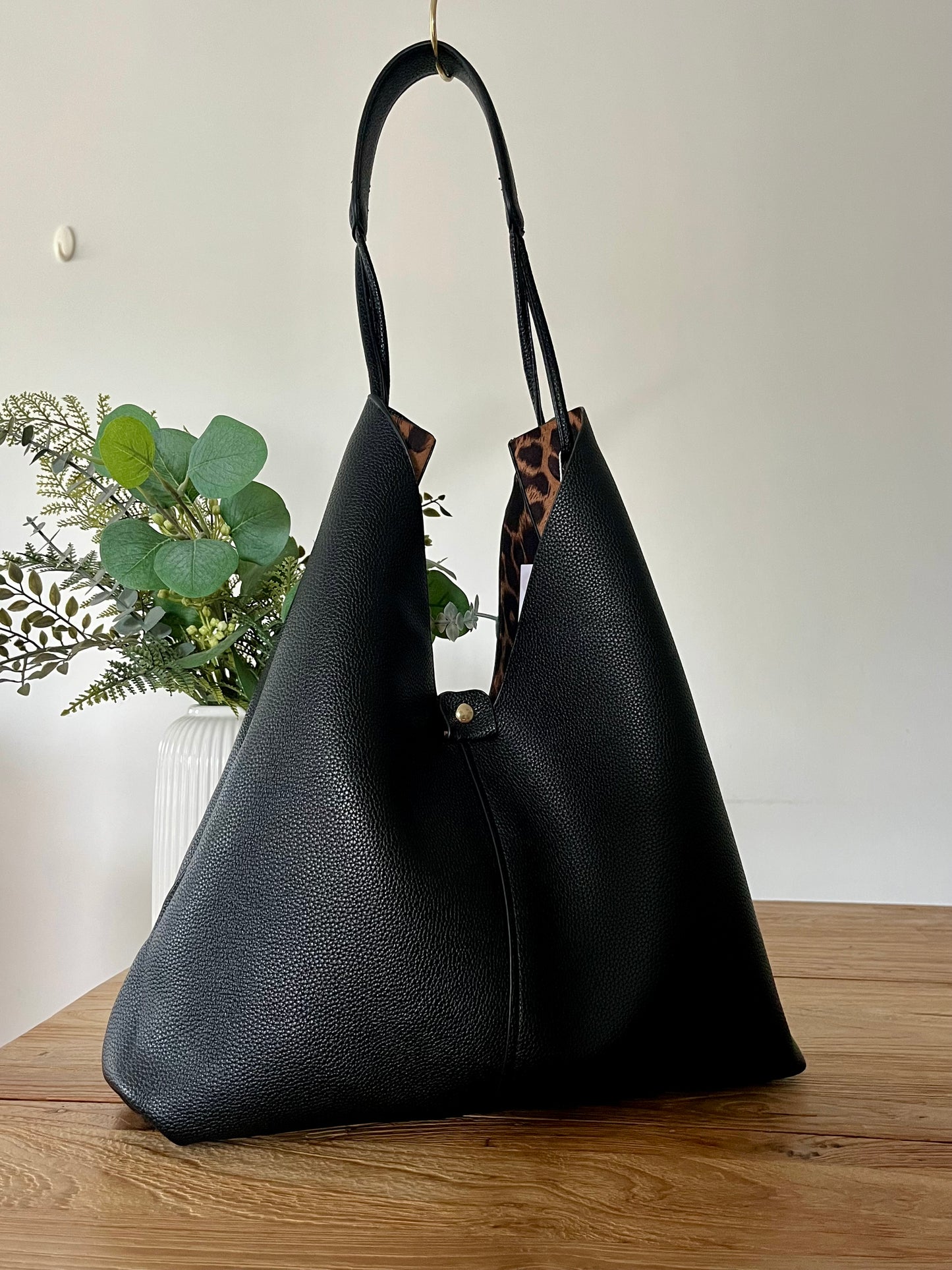 Bolsa leopardo reversible