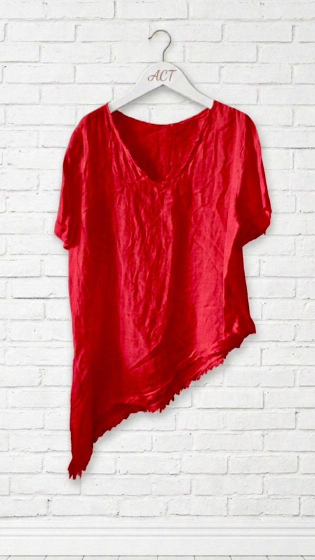 Blusa lino asimétrica Aurora +8colores