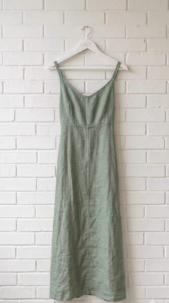 Vestido de lino oasis fluido +9 colores