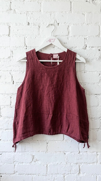 Blusa de Lino con Lazos Laterales +4 colores