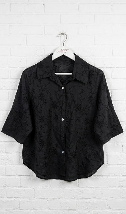 Camisa bordado suizo+4colores