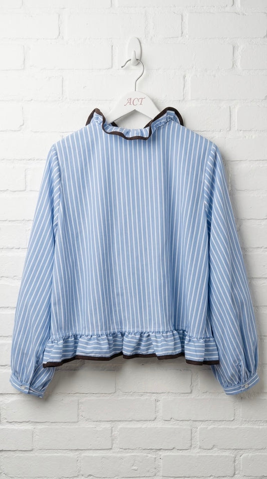 Blusa Rayas Volantes Romantique