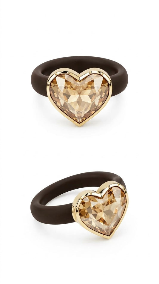 Anillo Corazón Caucho +4 colores