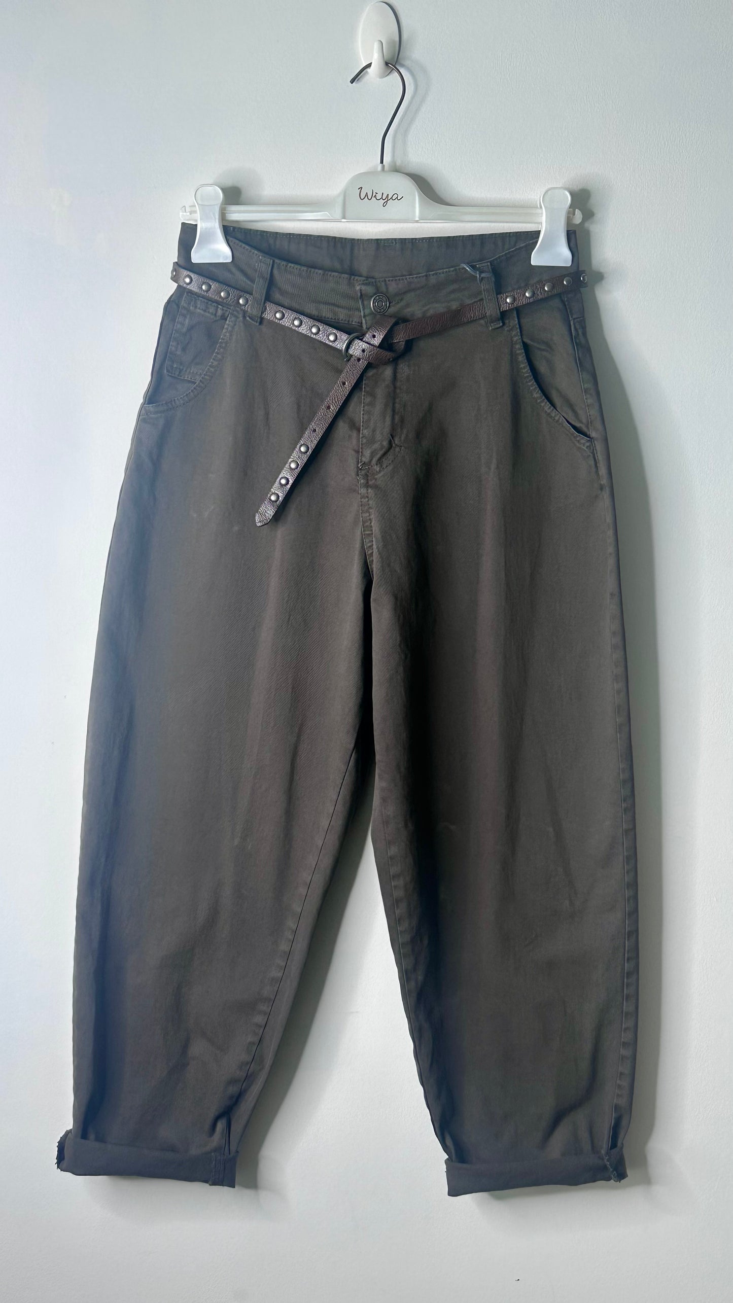 Twill harem pants