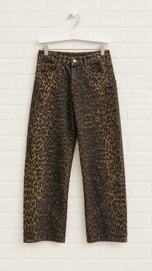 Pantalón Vaquero Leopardo