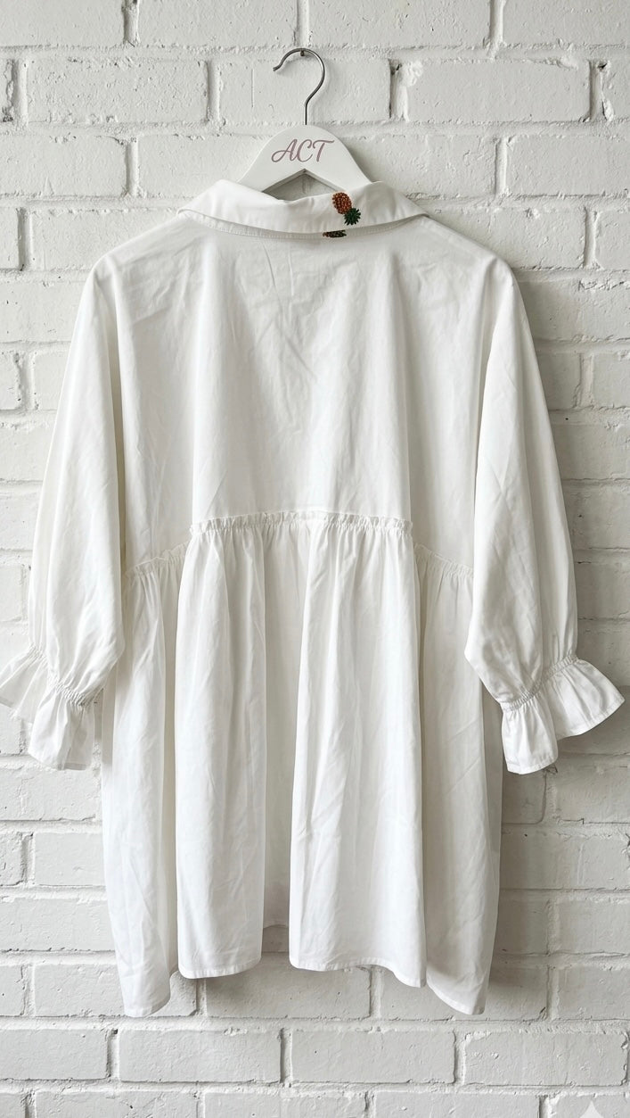 Blusa bordada frutal piñas (copia)