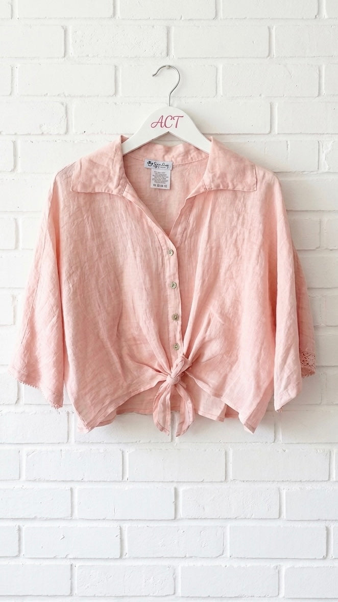 Camisa de lino croché Aurora +5 colores
