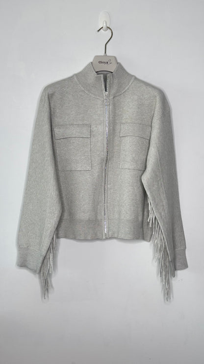 Cárdigan crop flecos +2 colores