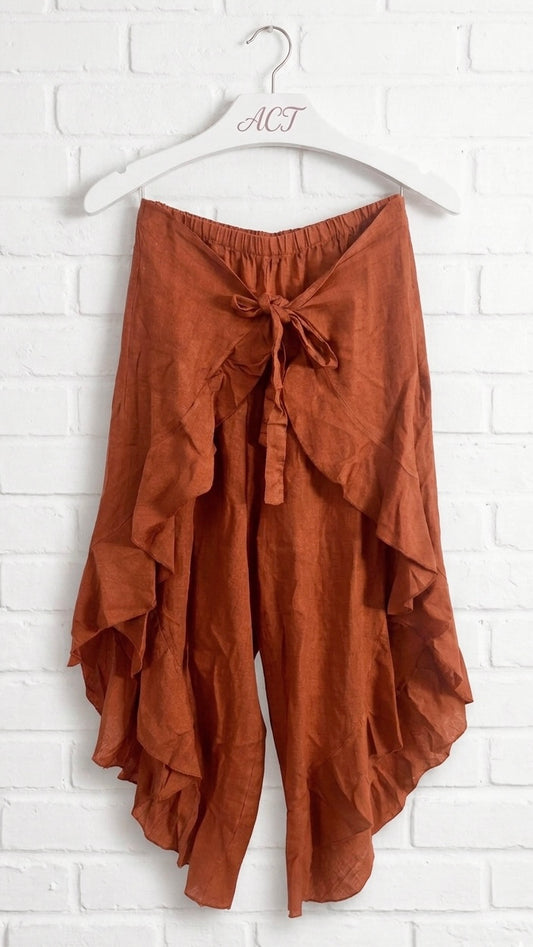 Pantalón pañuelo lino Aurora +9 colores