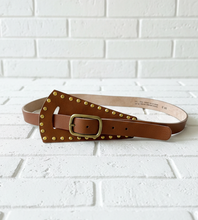 Cinturón de cuero con tachuelas +2 colores