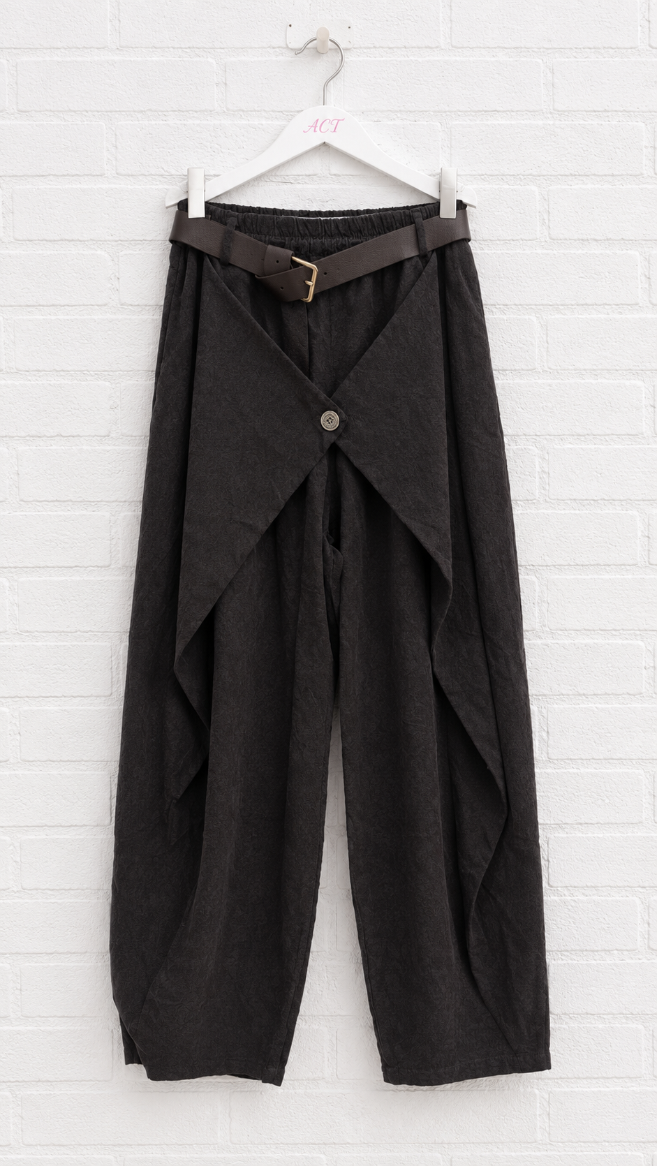 Pantalón de Micropana Cruzado con Cinturón +2 colores