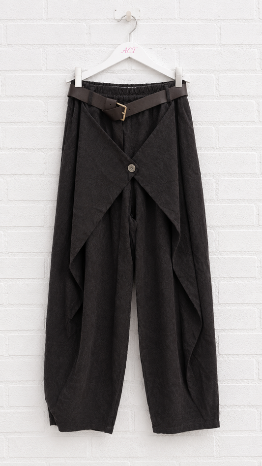 Pantalón de Micropana Cruzado con Cinturón +2 colores