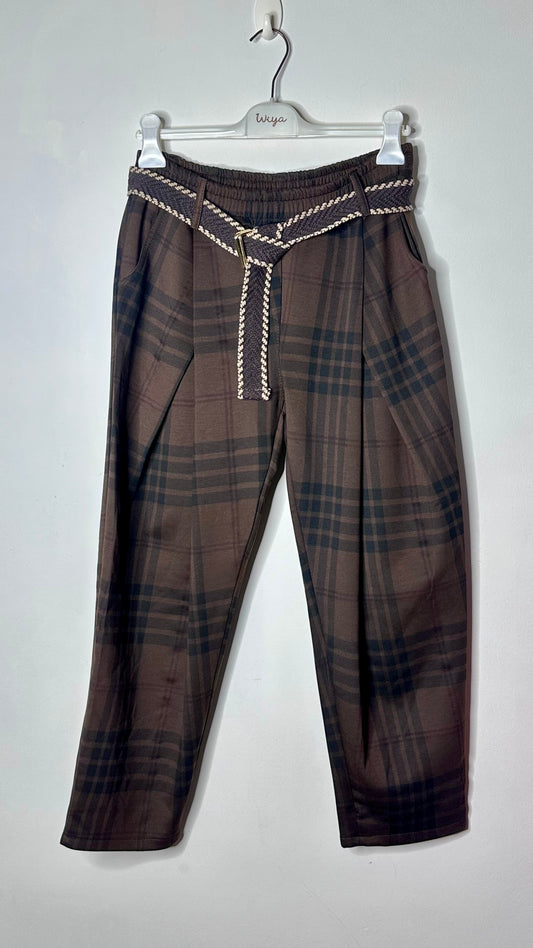 Pantalón jogger de cuadros +1 color