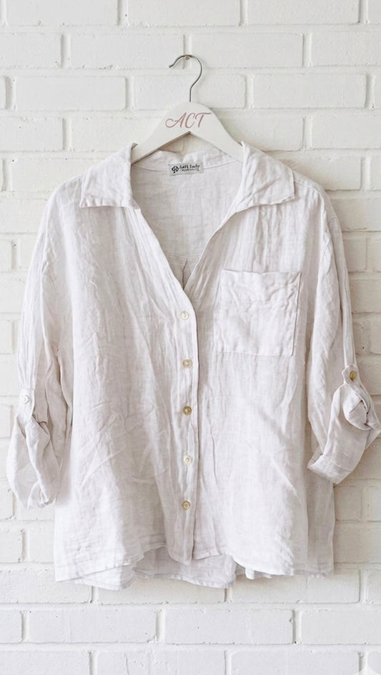 Camisa basic de lino Aurora +8colores