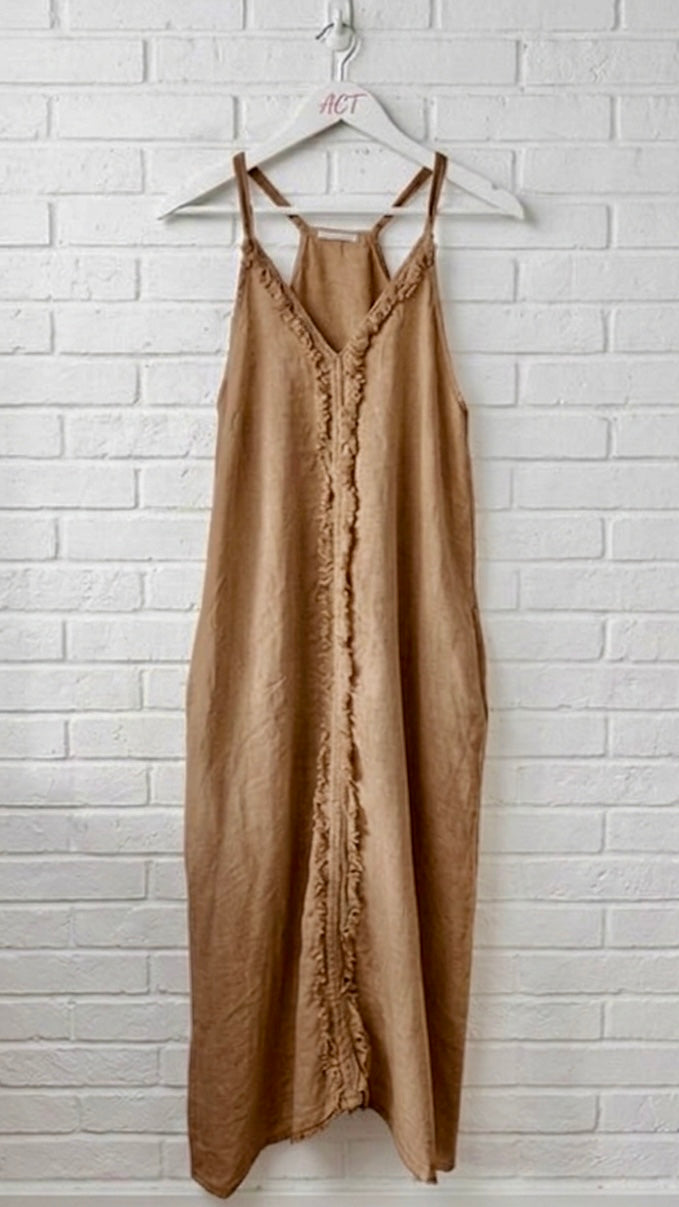 Vestido lino desfilado +7 colores
