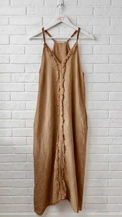 Vestido lino desfilado +7 colores