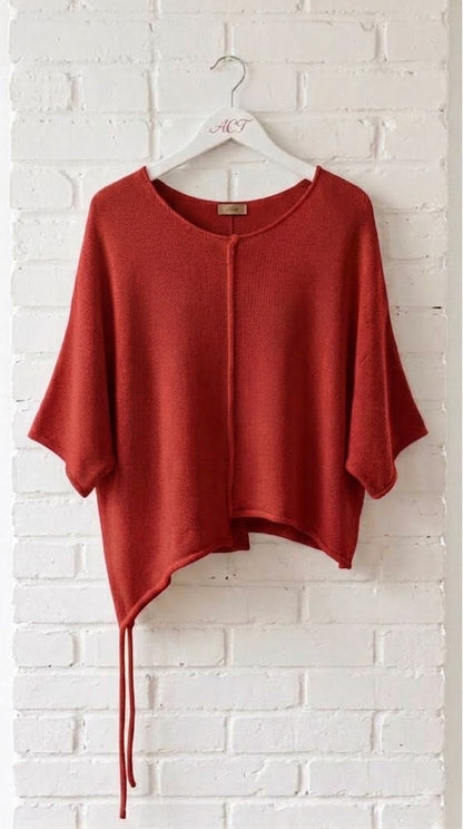 Jersey de Punto Fino Asimétrico con Lazada +4colores