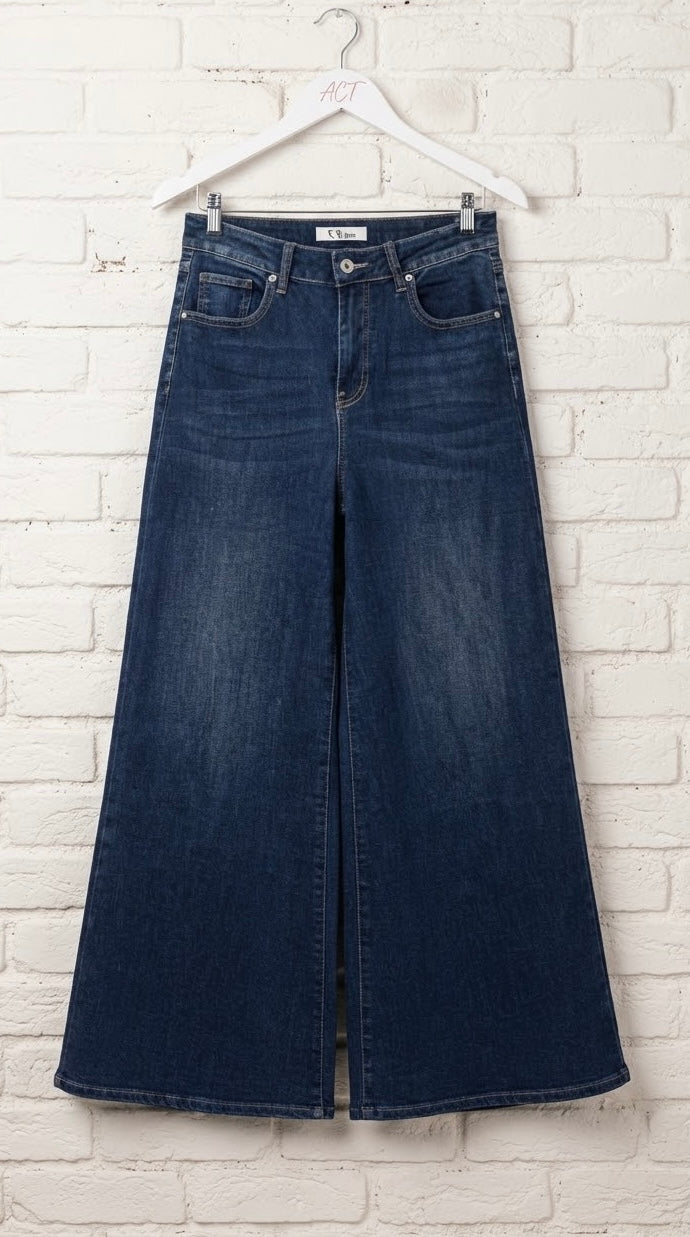 Pantalón Denim Palazzo S-Woman