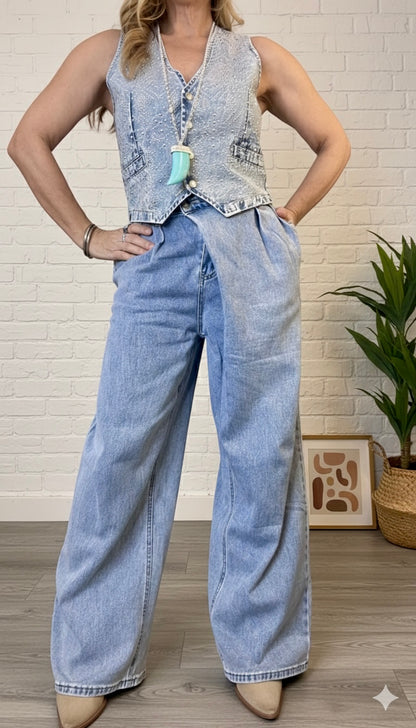 Chaleco tejano tachuelas