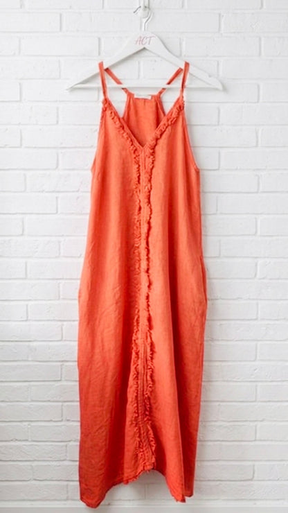 Vestido lino desfilado +7 colores