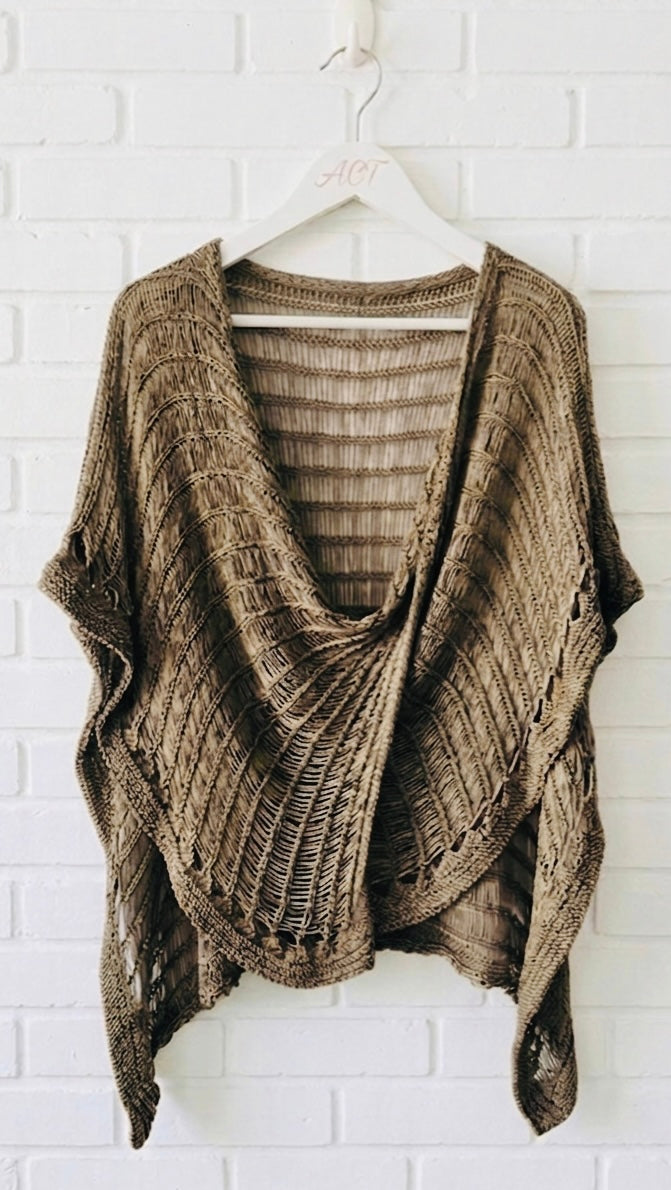 Poncho de hilo + 2colores