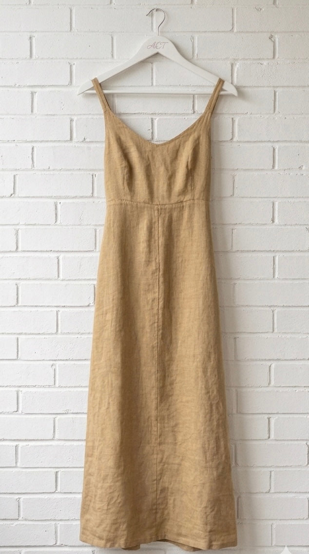 Vestido de lino oasis fluido +9 colores