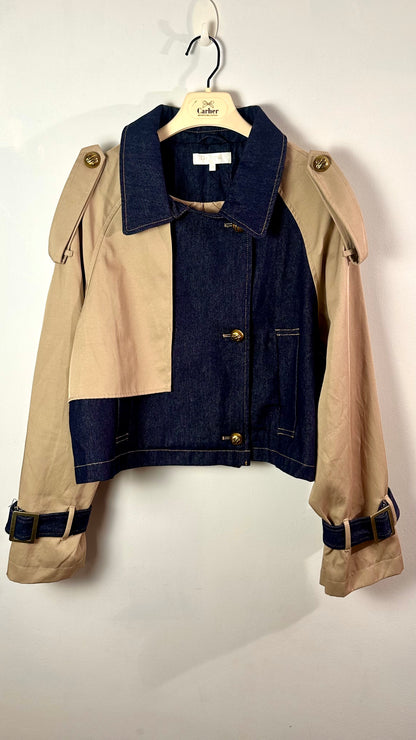 Gabardina corta Íngrid combi