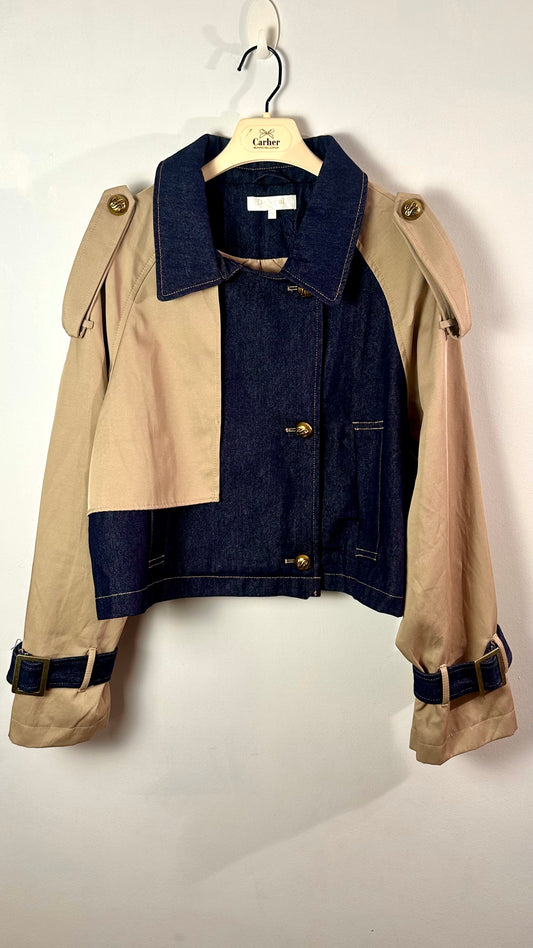 Gabardina corta Íngrid combi