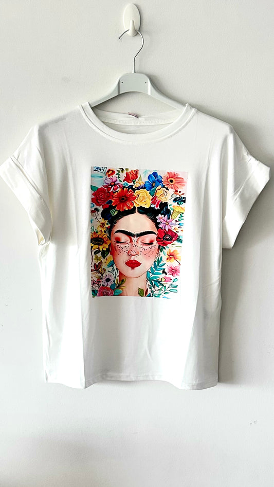 Camiseta Frida floral