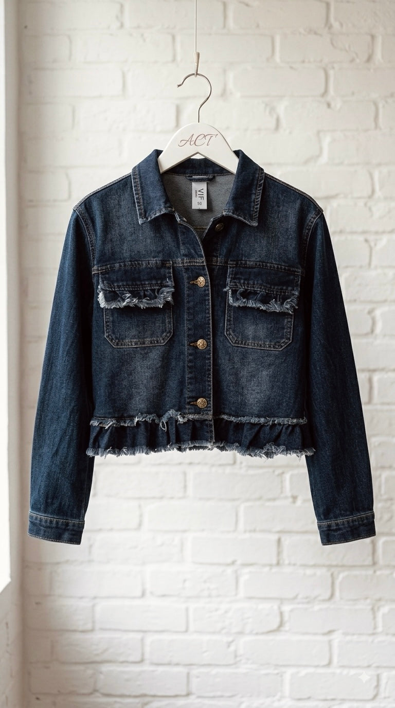 Chaqueta Denim Azul & Volante