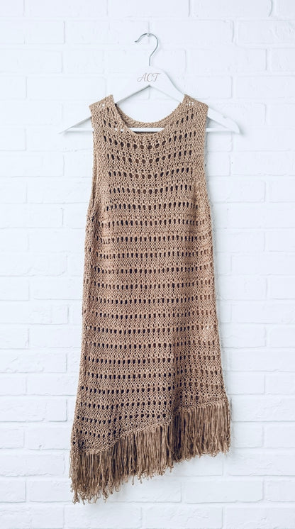 Vestido corto calado flecos +3 colores