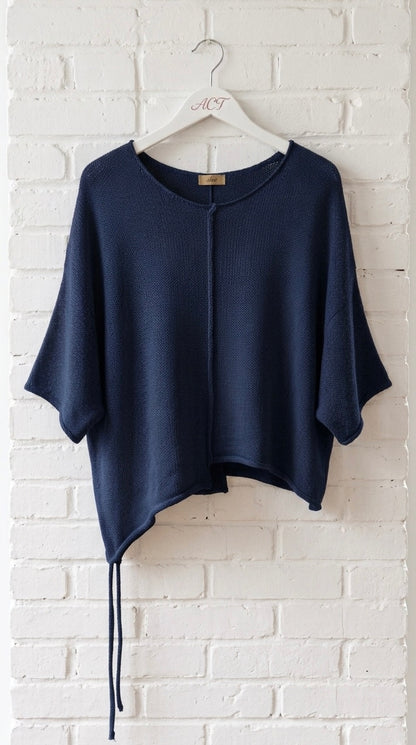 Jersey de Punto Fino Asimétrico con Lazada +4colores