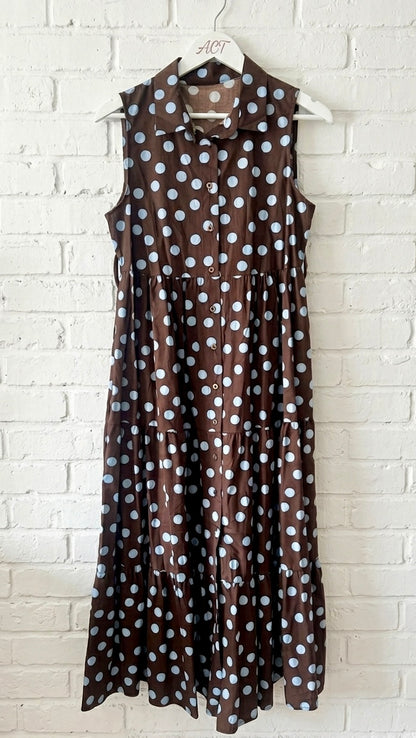 Vestido camisero topos Marisa+2colores