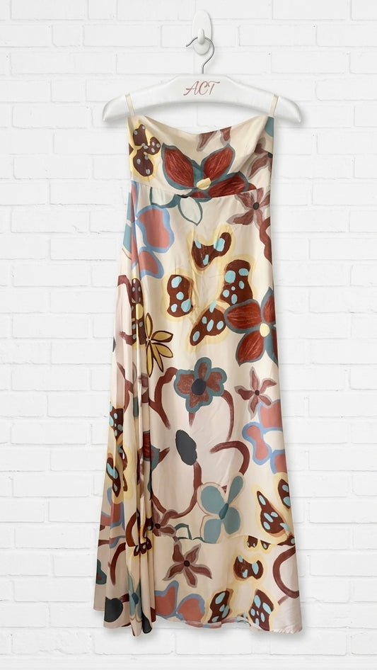 Vestido floral abstracto