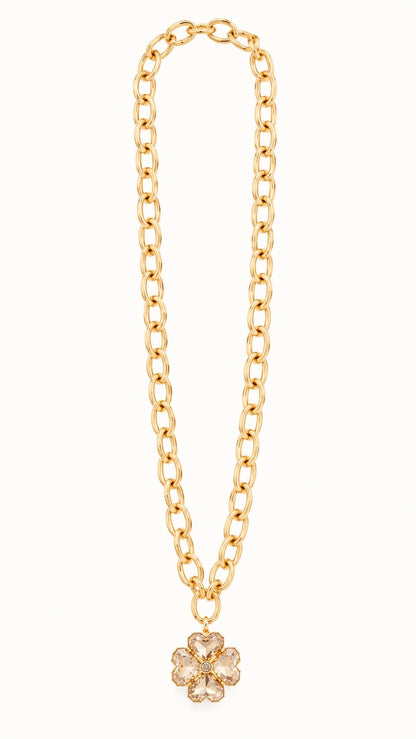 Collar Trébol Cristal Gold +1 color