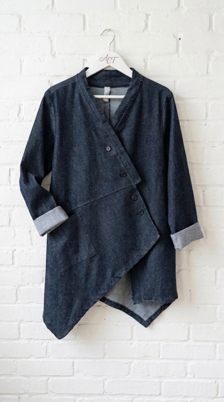Chaqueta Denim asimétrica 158C