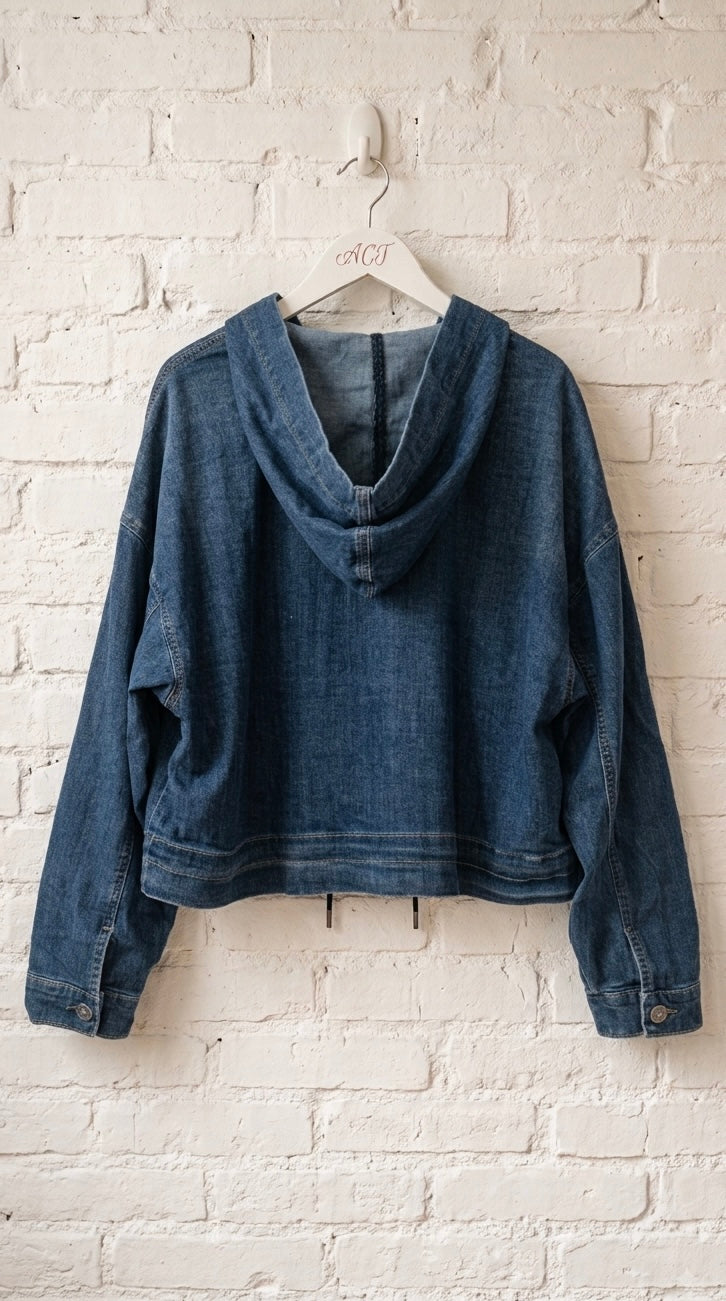Cazadora Denim Urban con Capucha