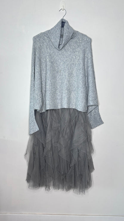 Vestido Conjunto de tul con cuello           +2 color