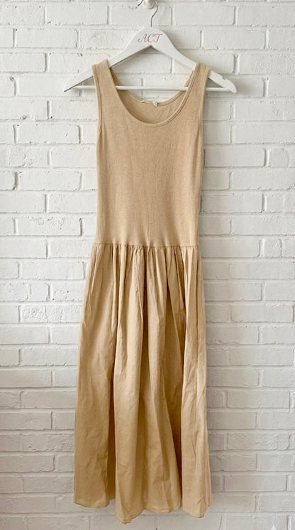 Vestido combinado con punto