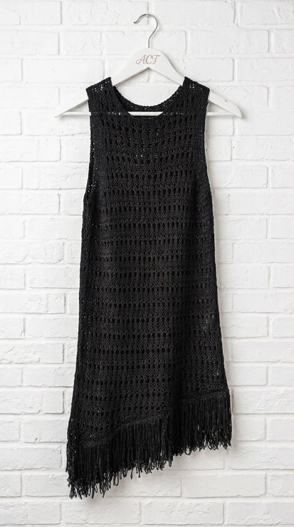 Vestido corto calado flecos +3 colores