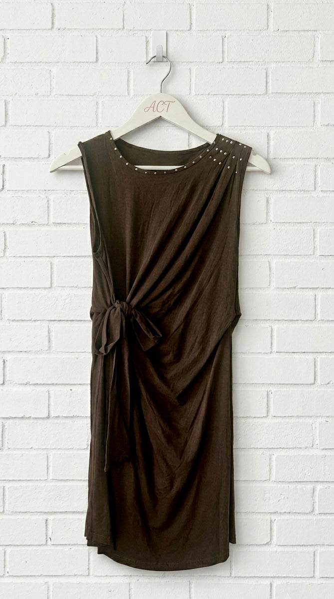 Vestido lazada con tachas +3 colores