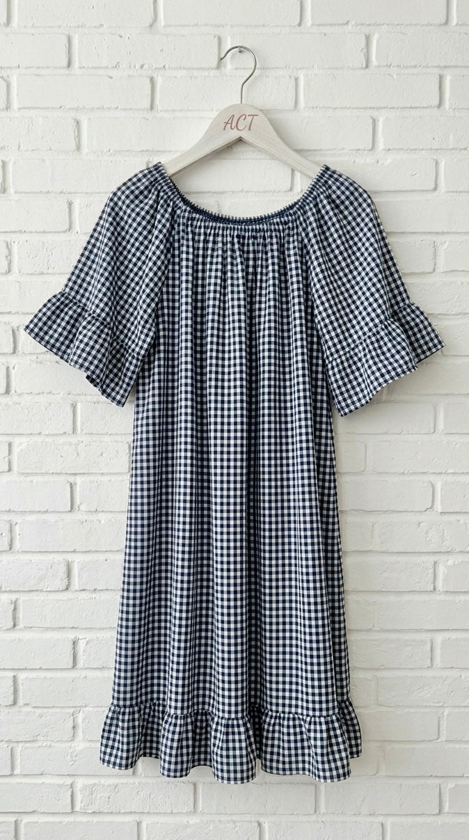 Vestido volantes vichy +7 colores