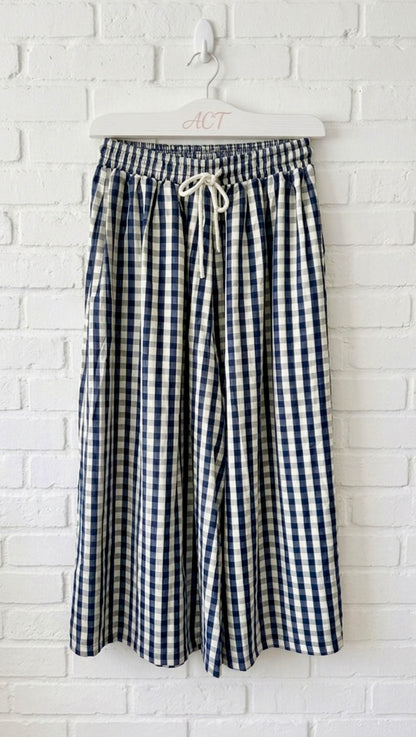 Pantalon culotte cuadro vichy