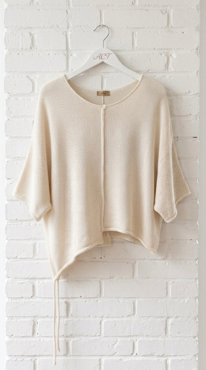 Jersey de Punto Fino Asimétrico con Lazada +4colores