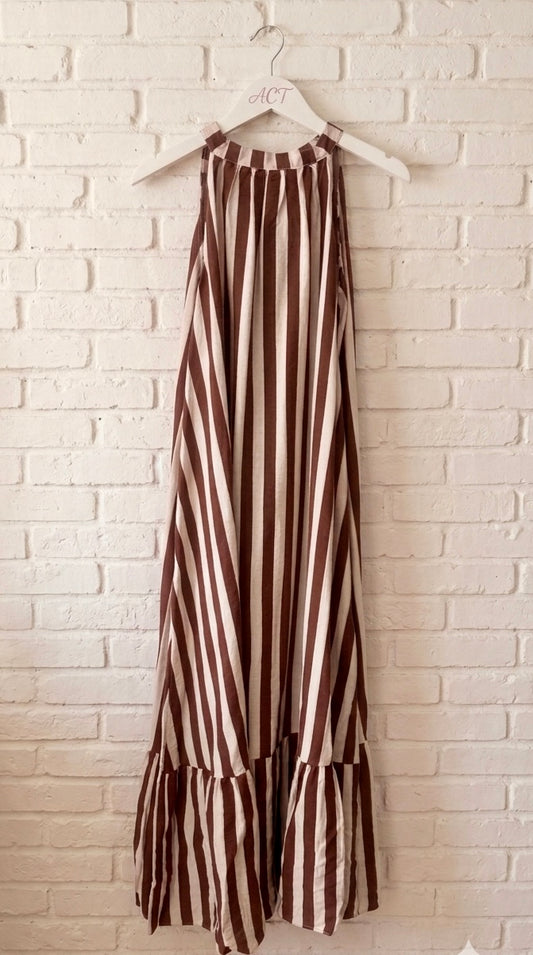 Vestido Maxi halter de rayas +3 colores