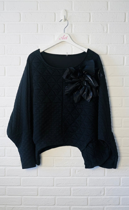 Sudadera acolchada maxi flor +2 colores